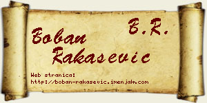 Boban Rakašević vizit kartica